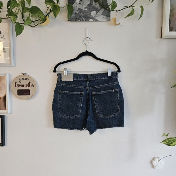Everlane The High Way Dark Blue Denim Shorts - Picture 5 of 10